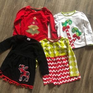 Little Girls Christmas Tops